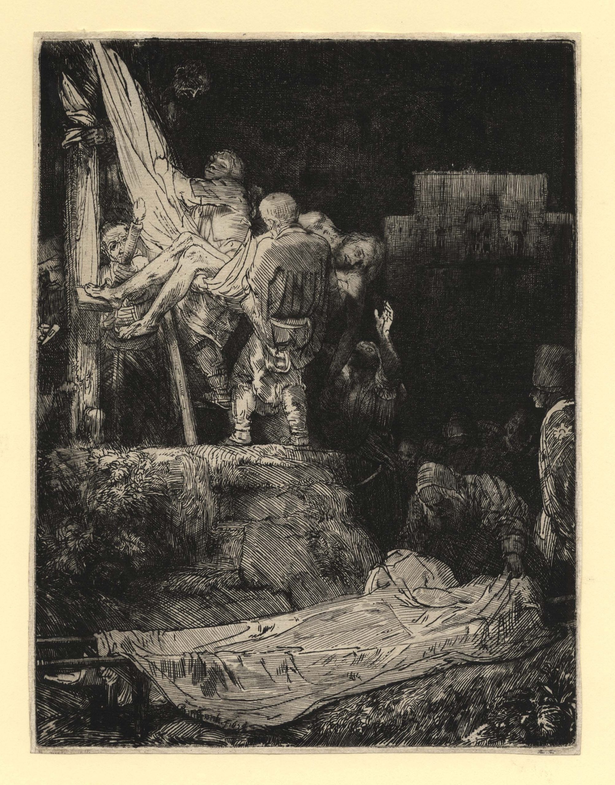 Descent from the Cross by Torchlight, 1654 by Harmensz van Rijn Rembrandt