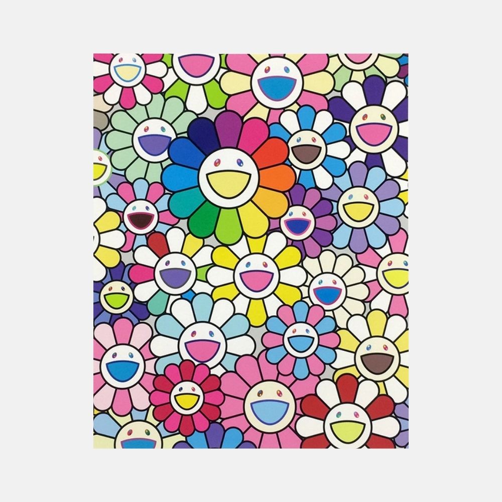 A Field of Flowers Seen from the Stairs to Heaven by Takashi Murakami