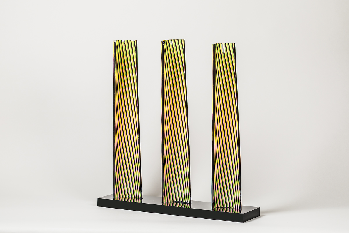 Cromovela Tryptich 18 by Carlos Cruz-Diez