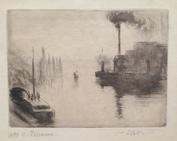 L’île Lacroix, à Rouen by Camille Pissarro