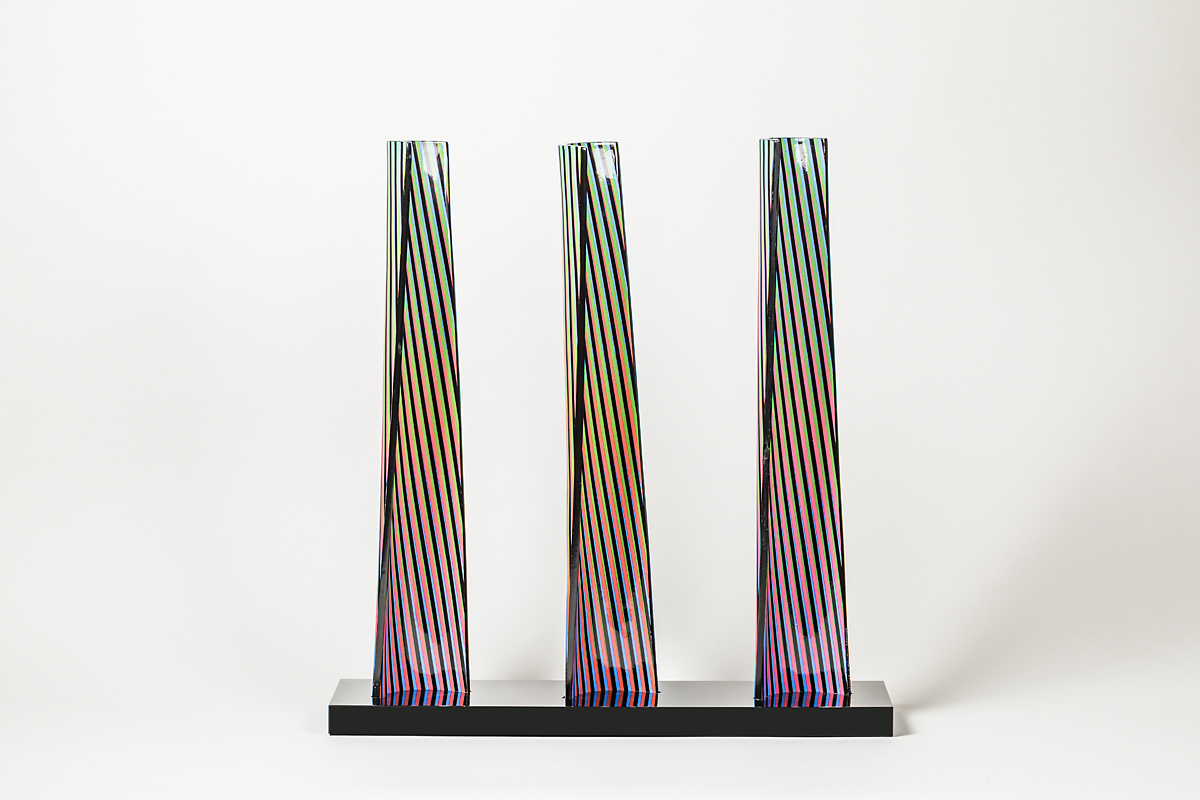 Cromovela Tryptich 13 by Carlos Cruz-Diez