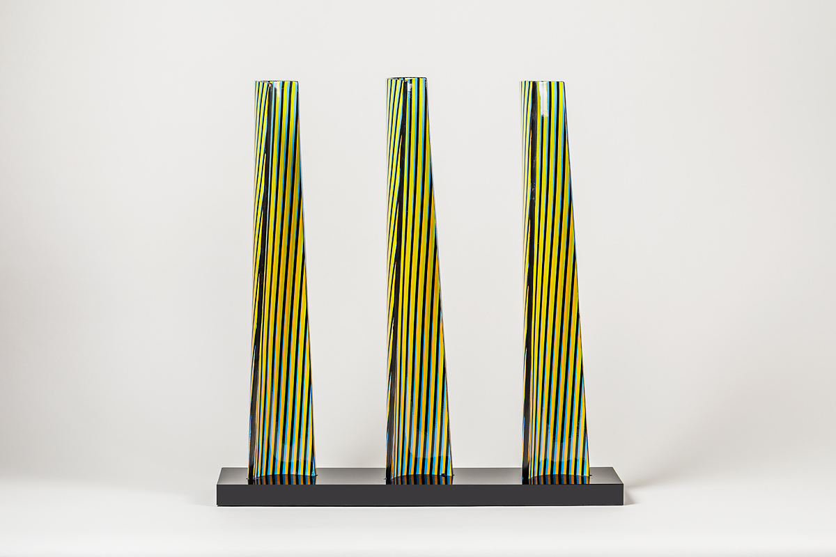 Cromovela Tryptich 20 by Carlos Cruz-Diez