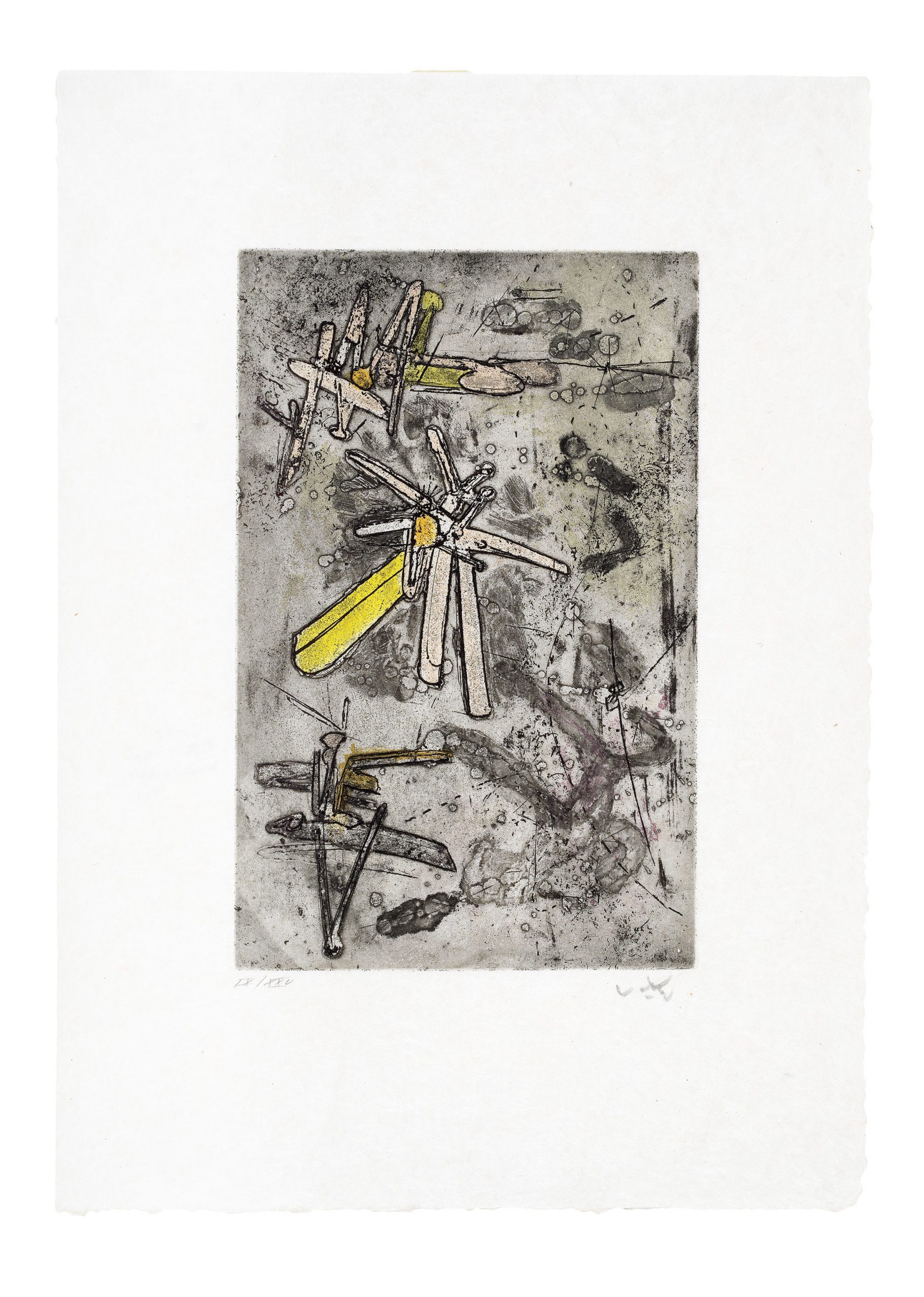 Droites Libérées: Plate 14 by Roberto Matta