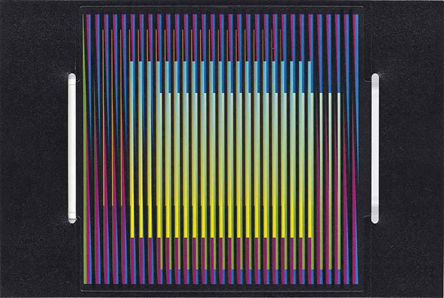 Cromointerferencia manipulable feria estampa by Carlos Cruz-Diez