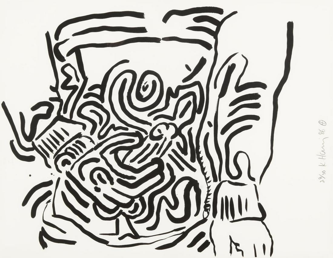 Plate 2 from “Bad Boys” by Keith Haring