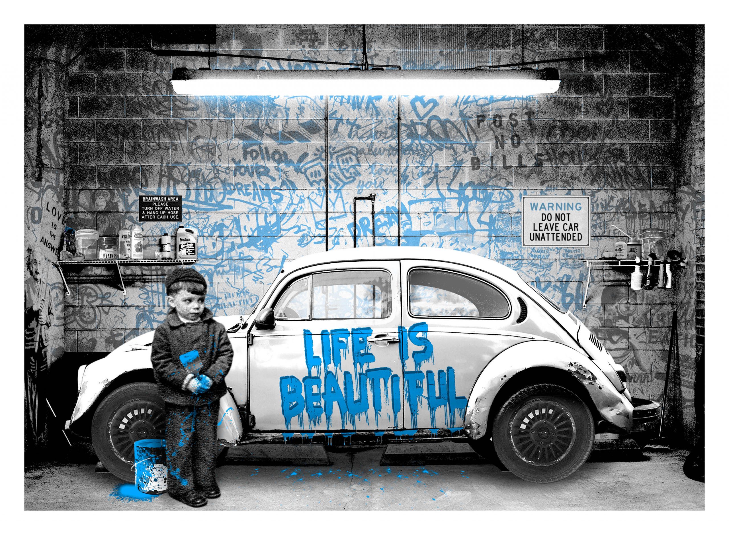 New Paint Job (Blue) by Mr. Brainwash