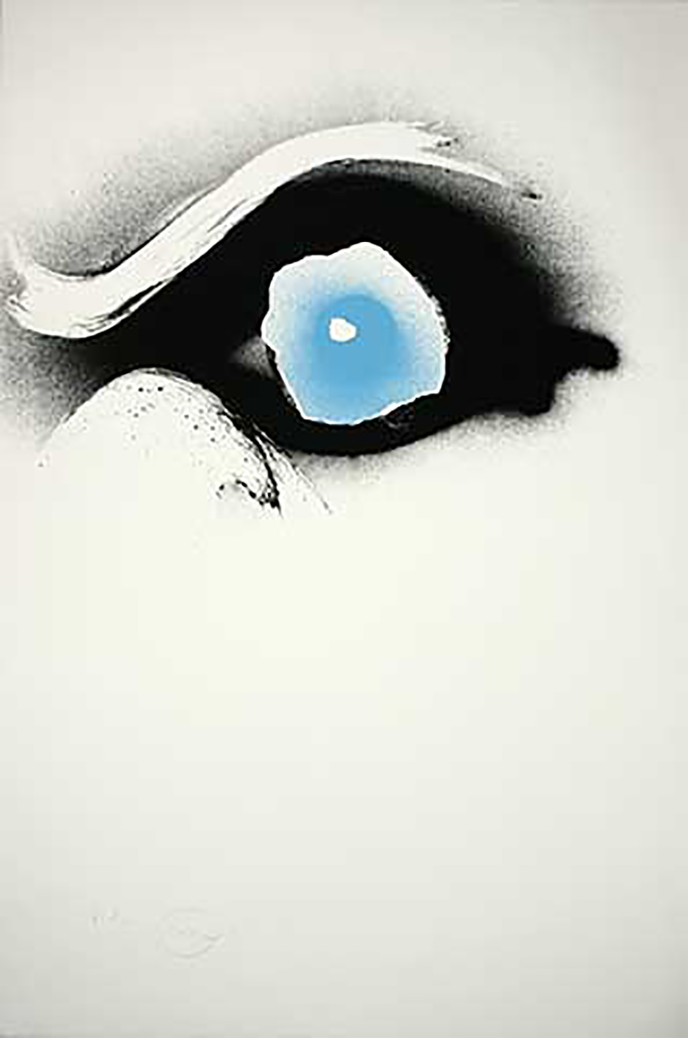 Seuloeil blau/schwarzes Auge by Otto Piene