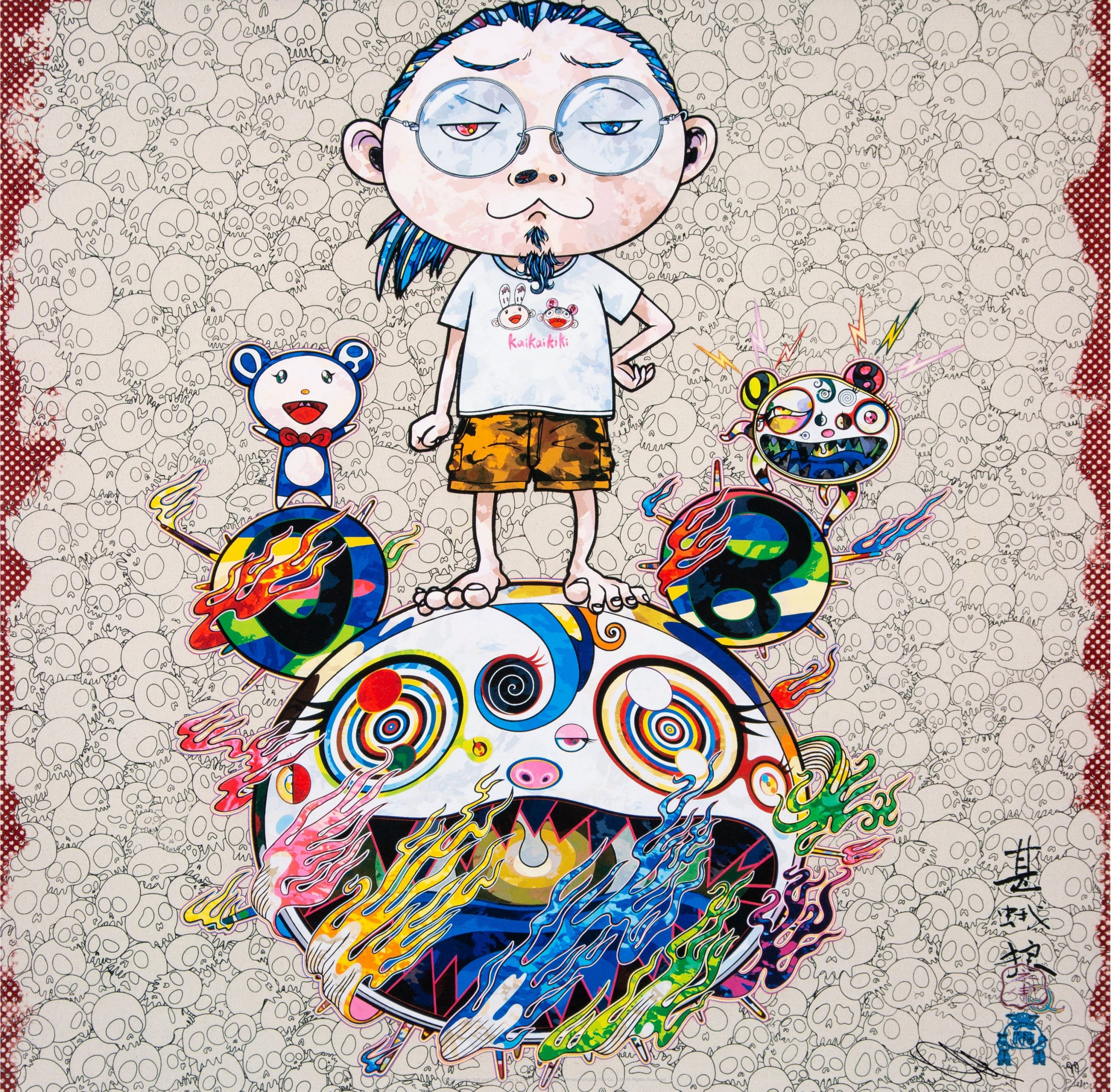 Obliterate the self and even a fire is cool by Takashi Murakami