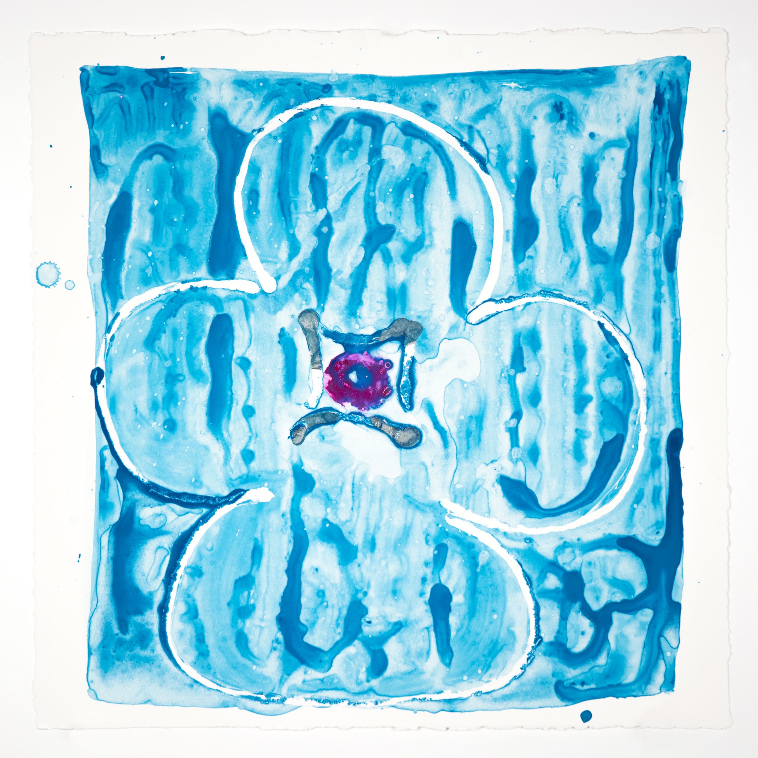 Inner Vision: Blue + Silver + Magenta by Judy Ledgerwood