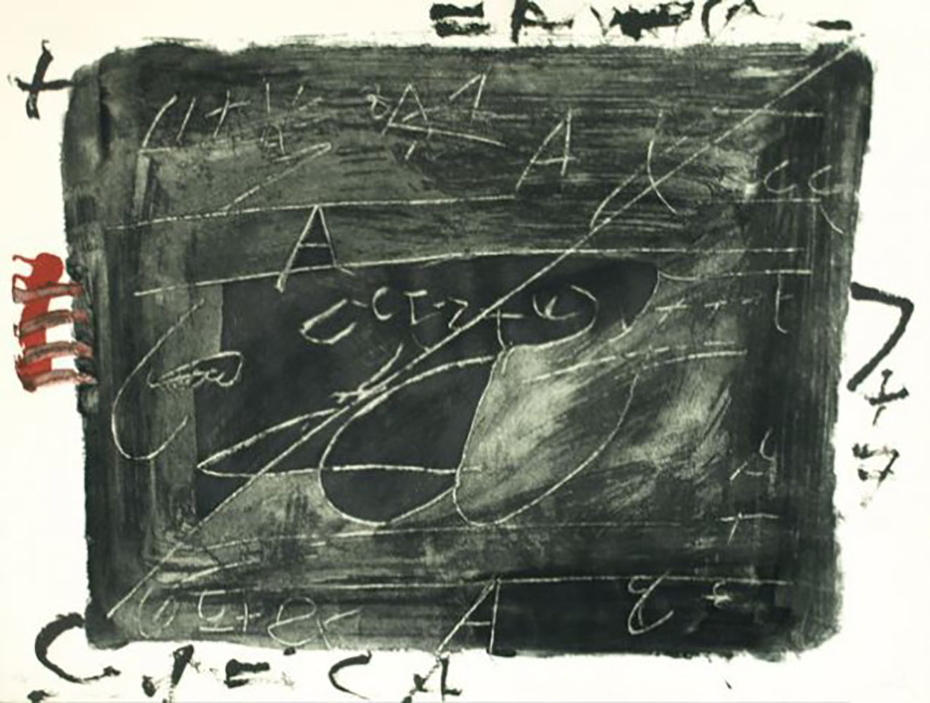 Esgriafats Damunt Negre 2 by Antoni Tapies