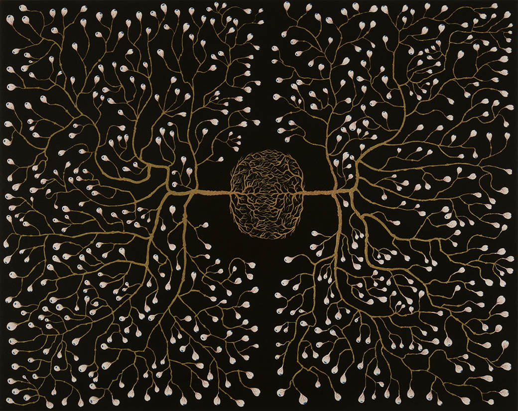 562 eyes in self-surveillance by Fred Tomaselli