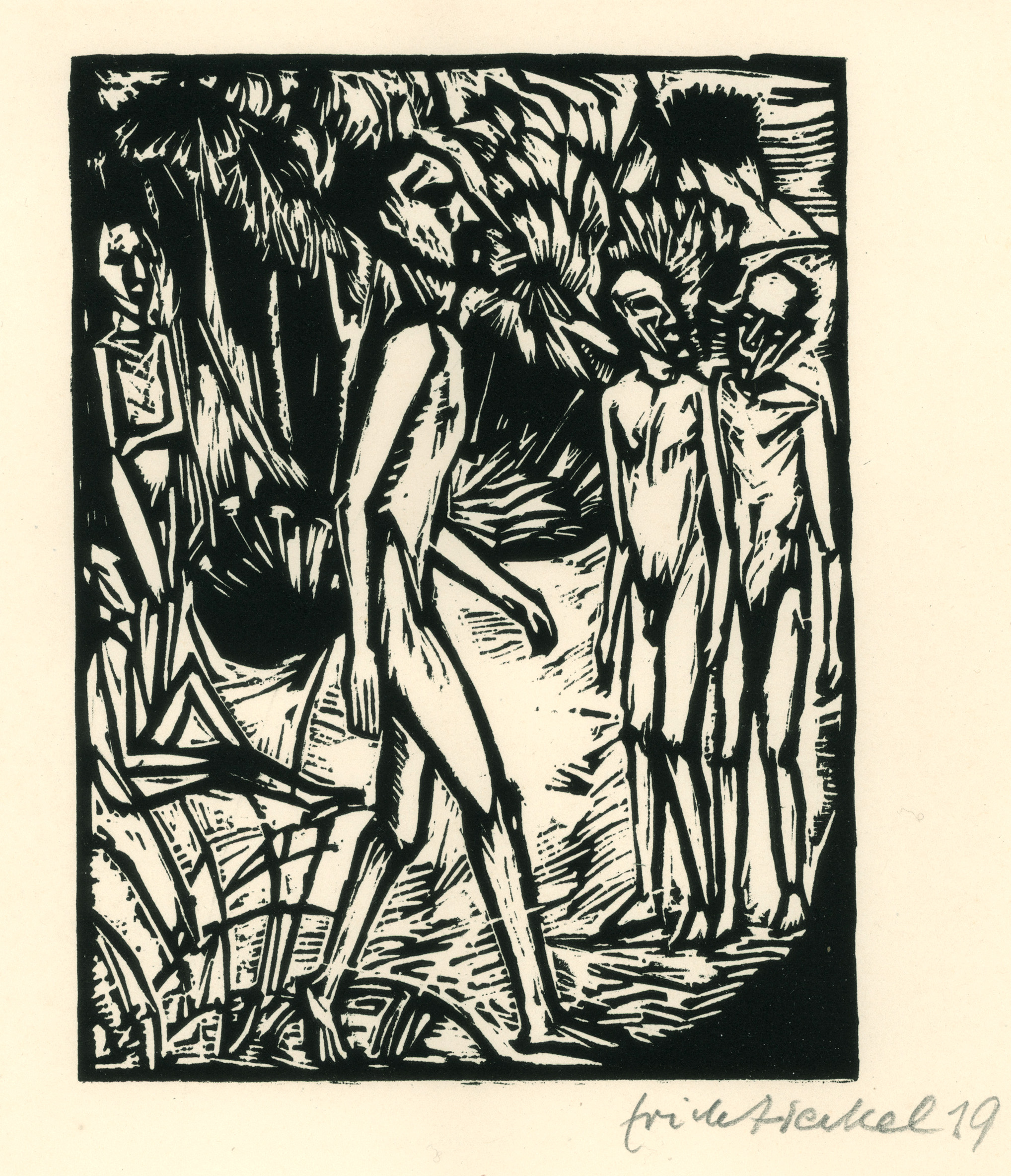 Männer am Strand by Erich Heckel