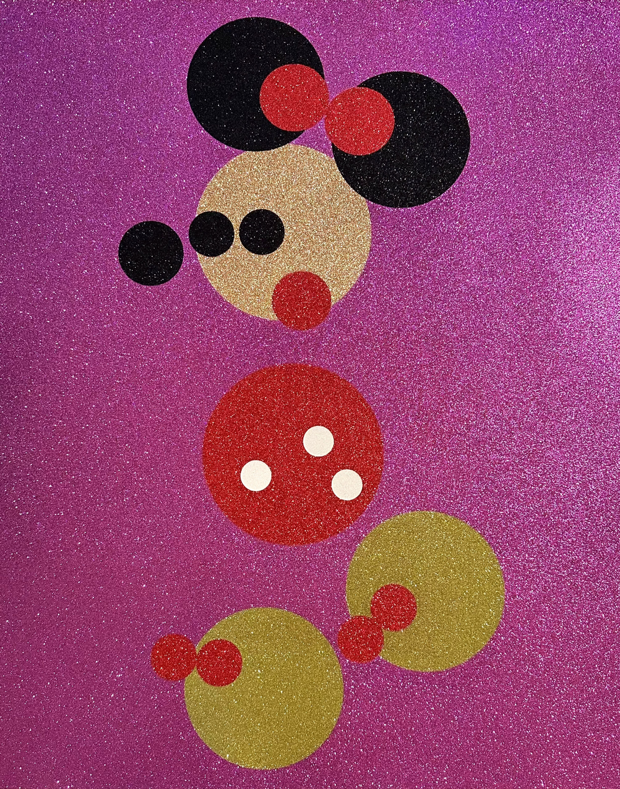 Minnie (Pink Glitter) by Damien Hirst