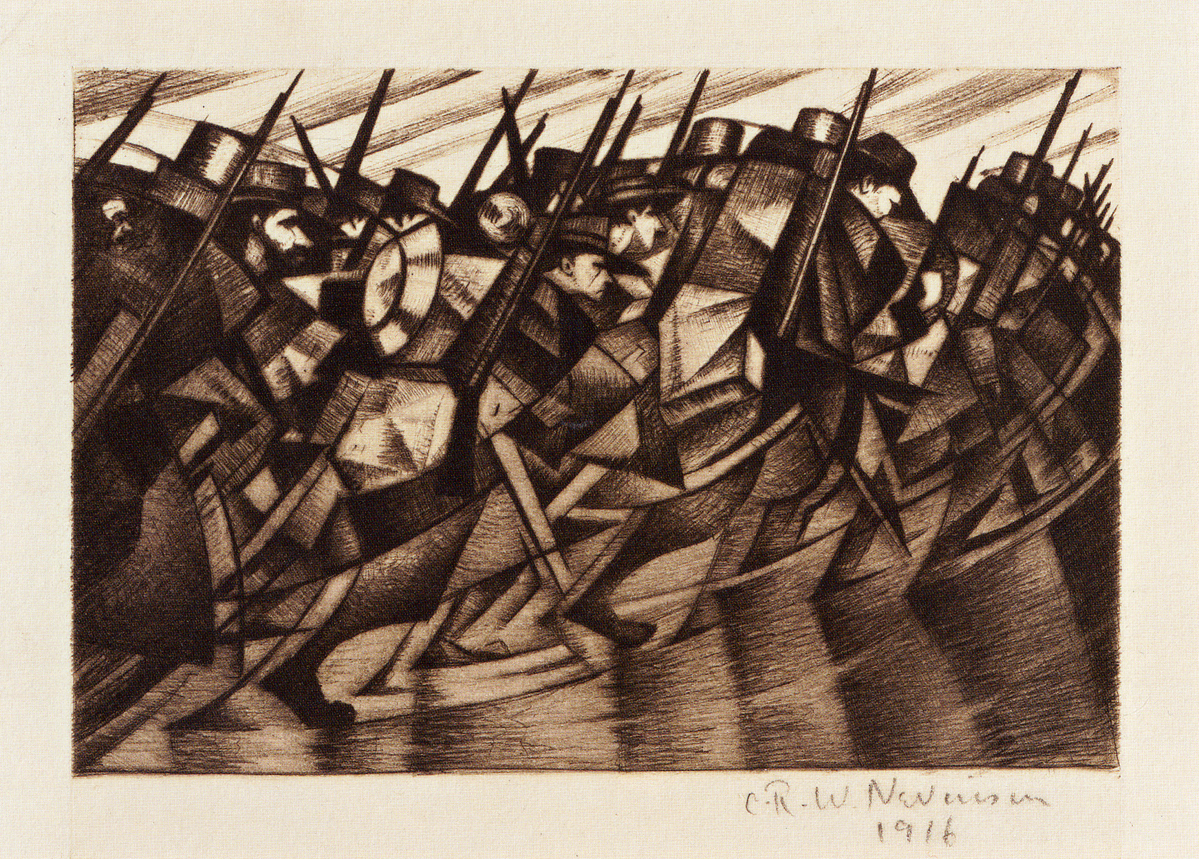 Returning to the Trenches by C. R. W. Nevinson