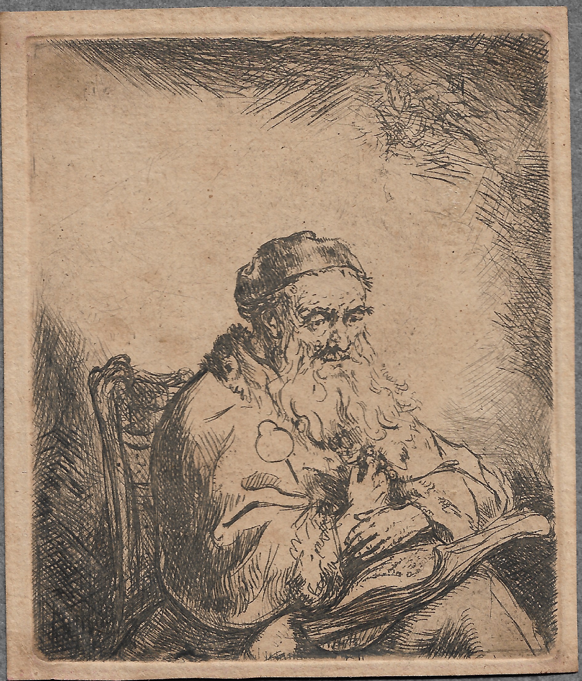 The Old Man with a Leaf of Trefoil on His Coat by Ferdinand Bol