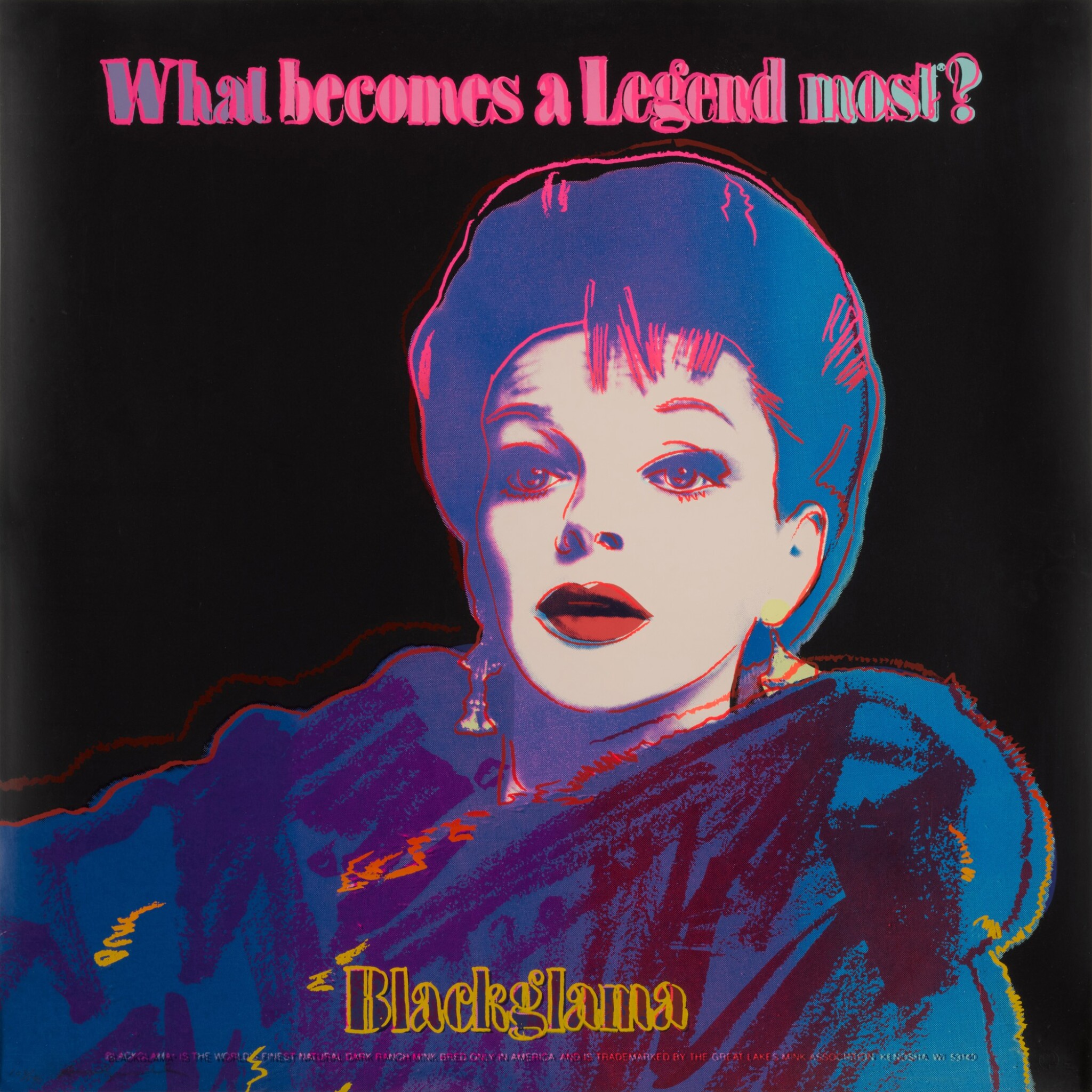 Blackglama (Judy Garland) by Andy Warhol