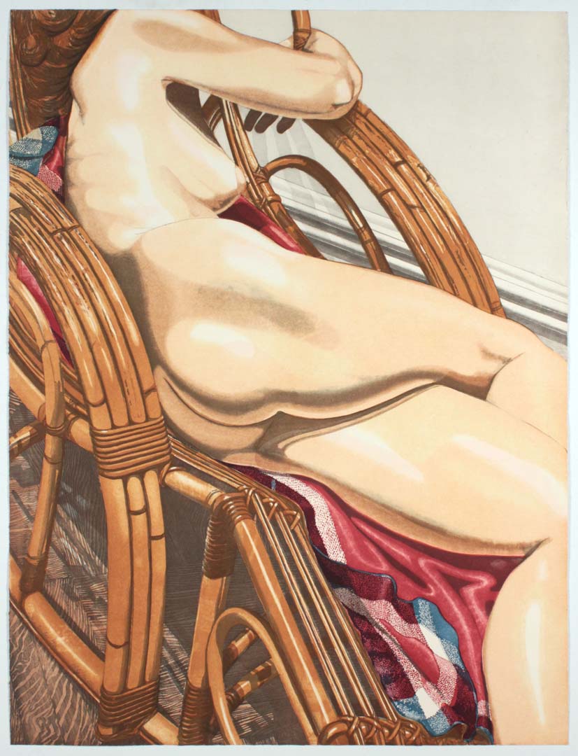 Nude On Bamboo by Philip Pearlstein