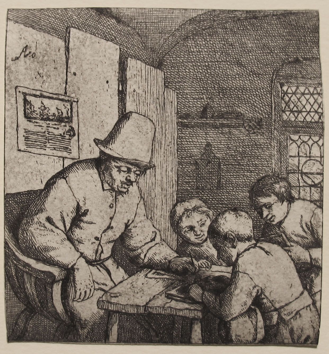 The Schoolmaster by Adriaen van Ostade