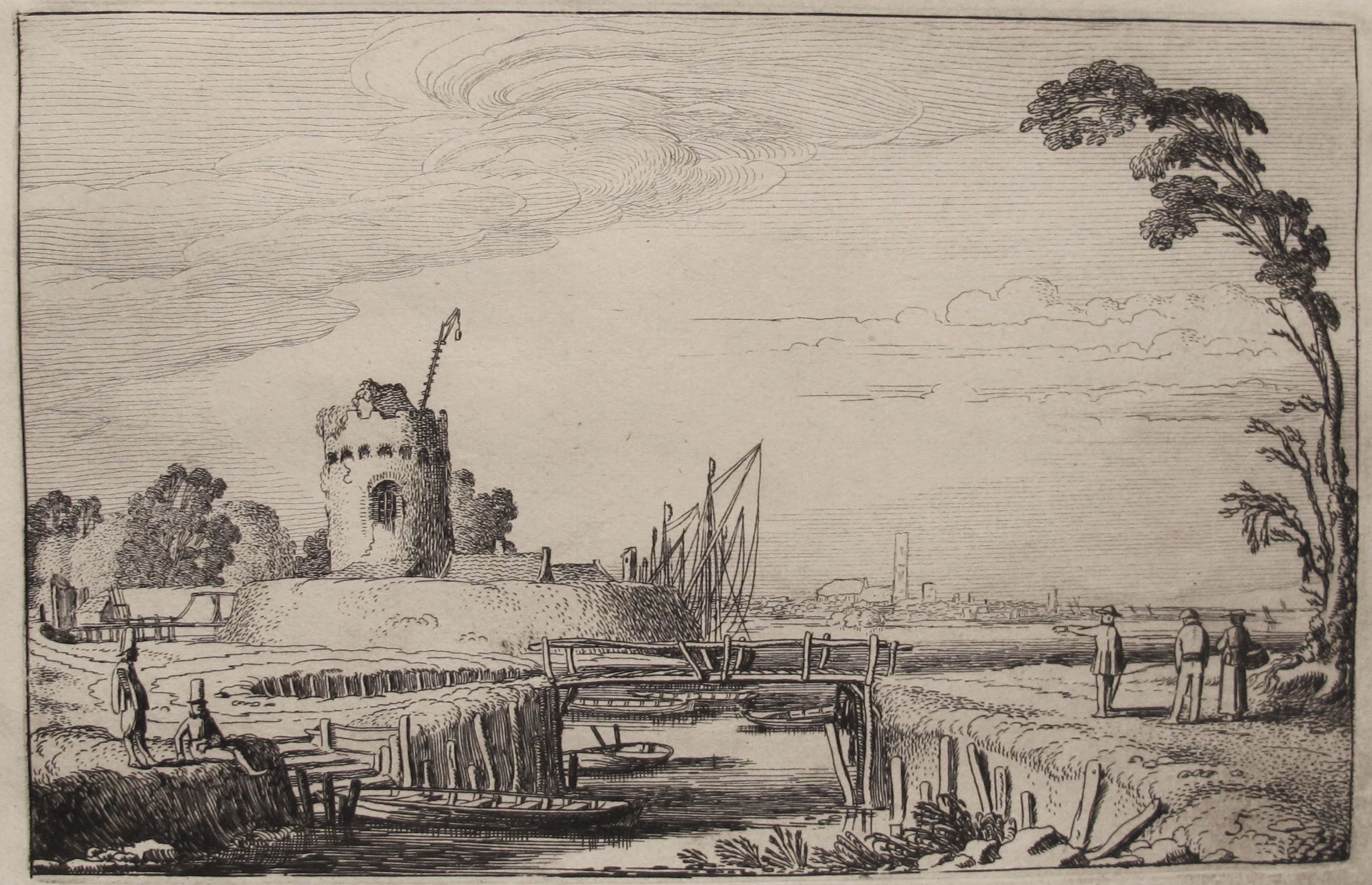 The Old Tower as a Lighthouse by Jan Van de Velde II