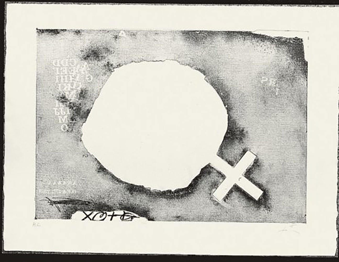 Paper Cremat by Antoni Tapies