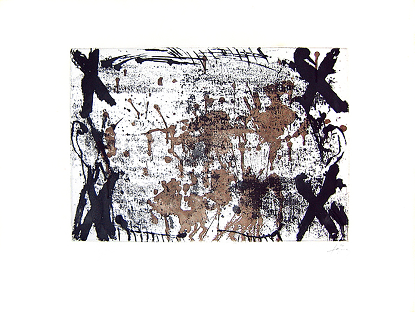 Les Quatre Croix by Antoni Tapies