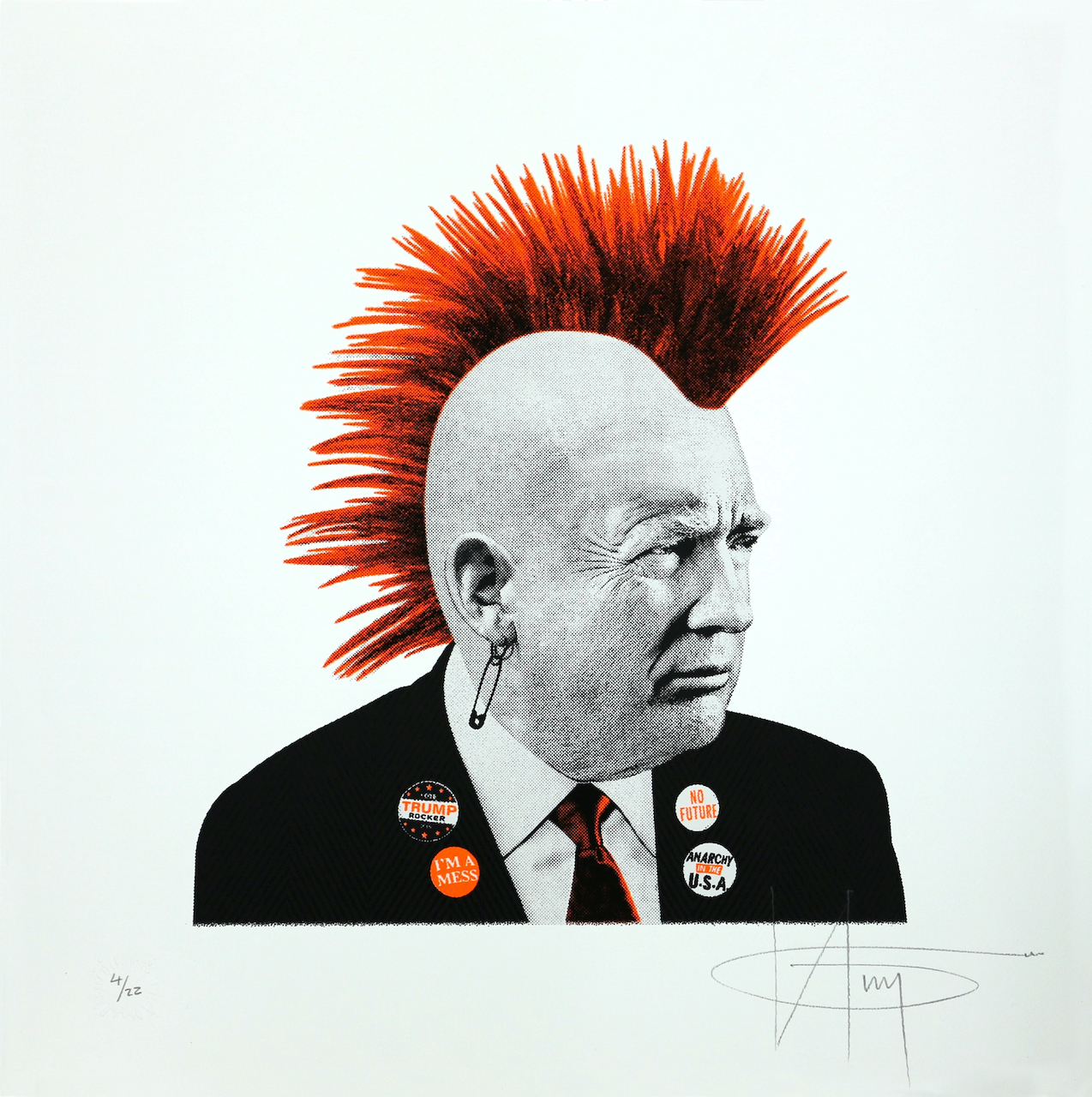 Punk Trump – Orange Neon by K-Guy