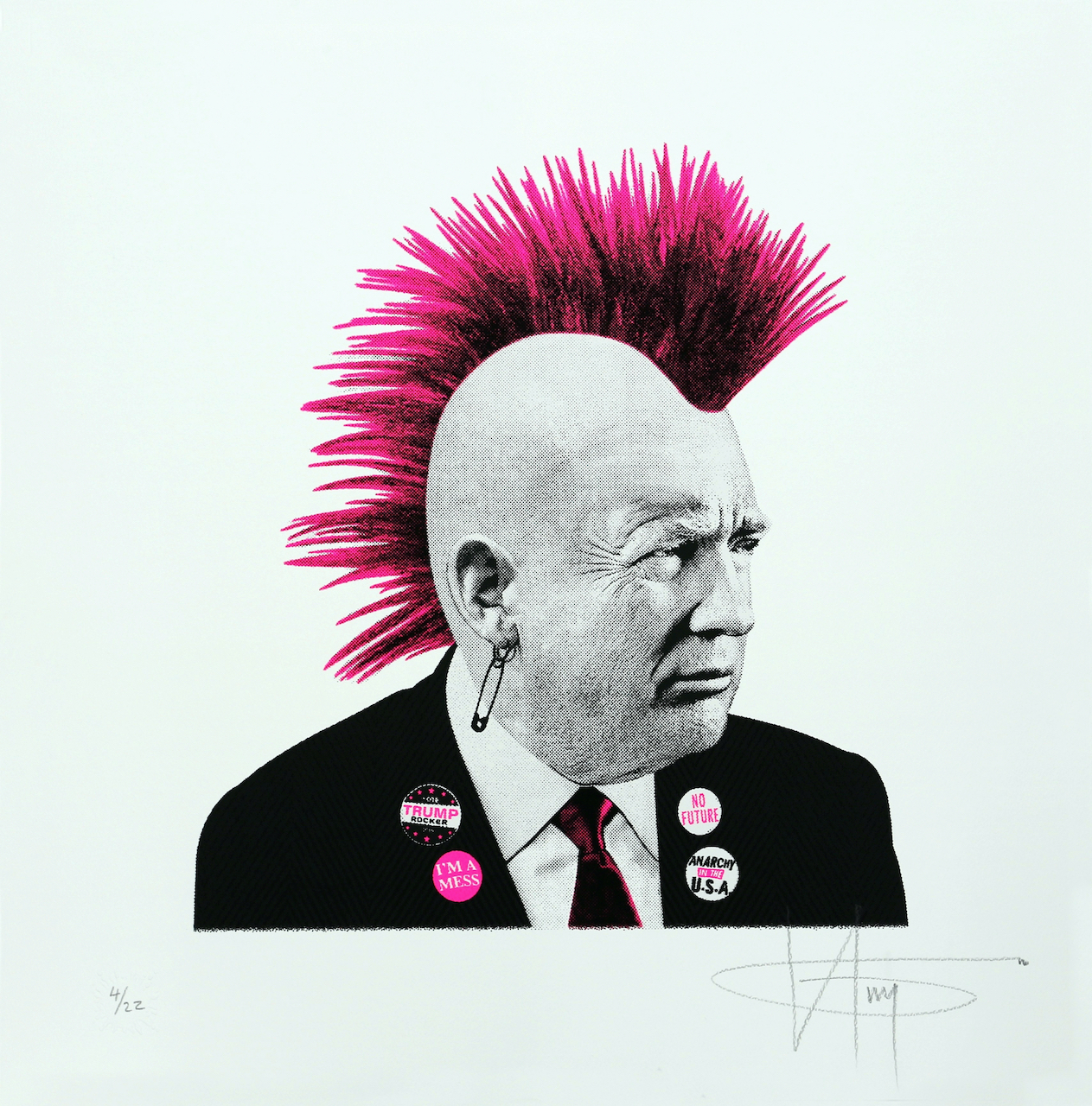 Punk Trump – Pink Neon by K-Guy