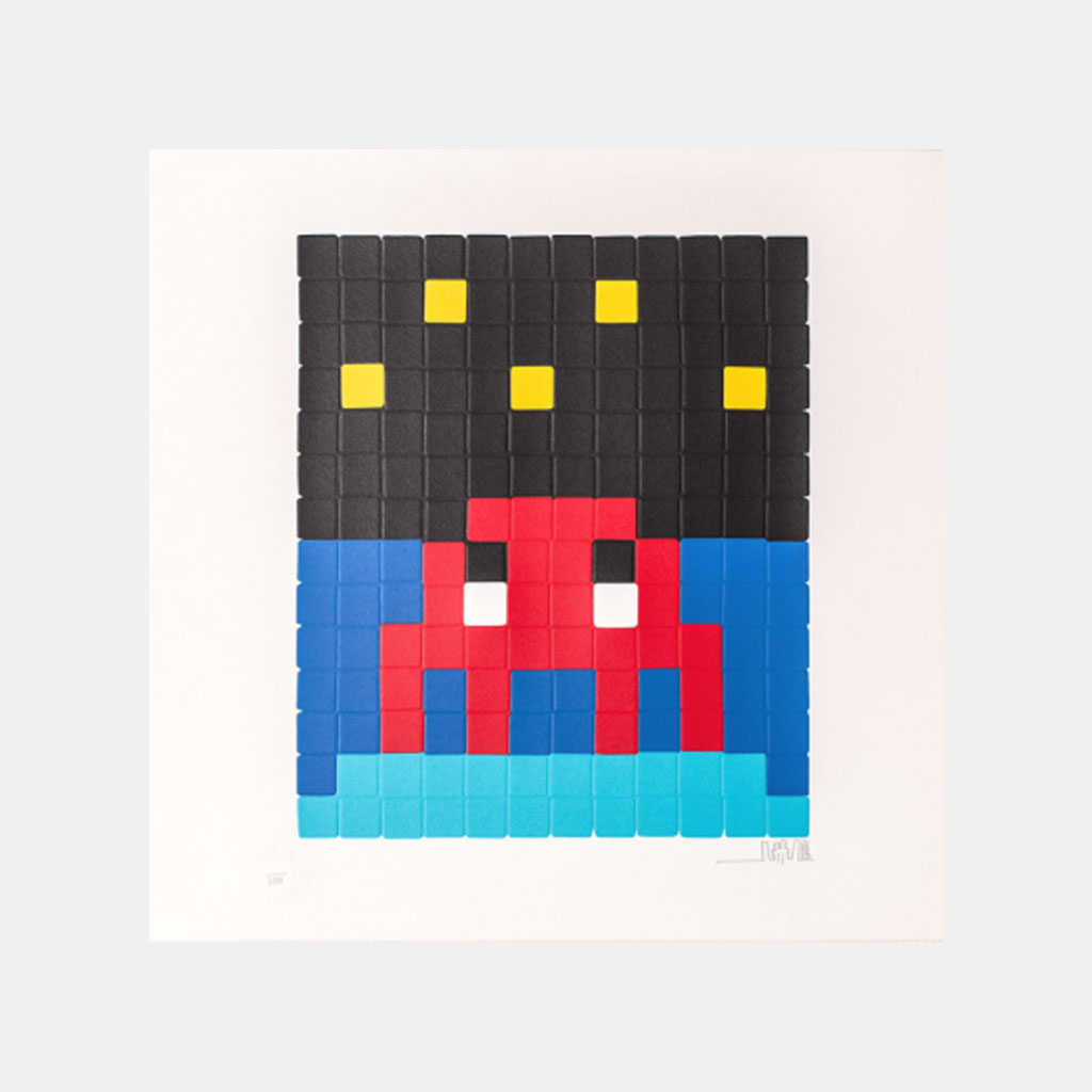 Space One (Red) by Invader