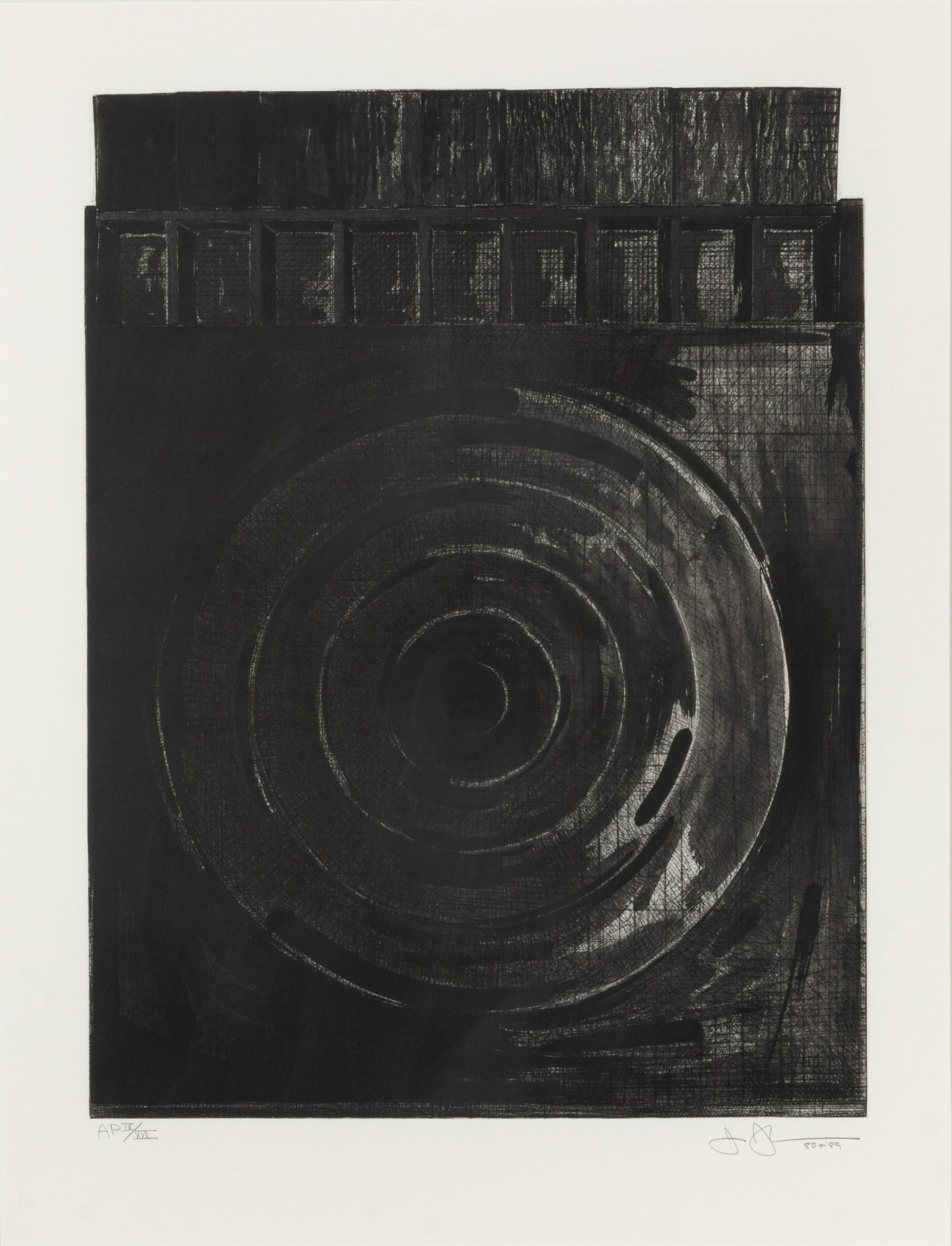 Target with Plaster Casts (Black & White) by Jasper Johns