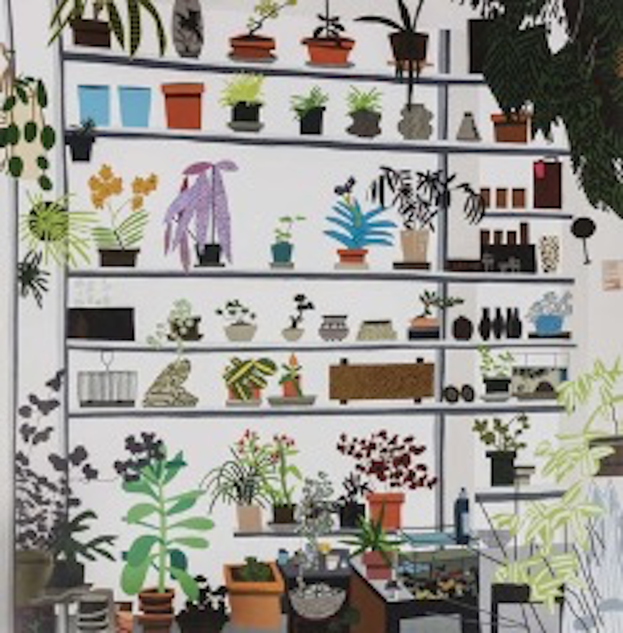 Large Shelf Still Life by Jonas Wood