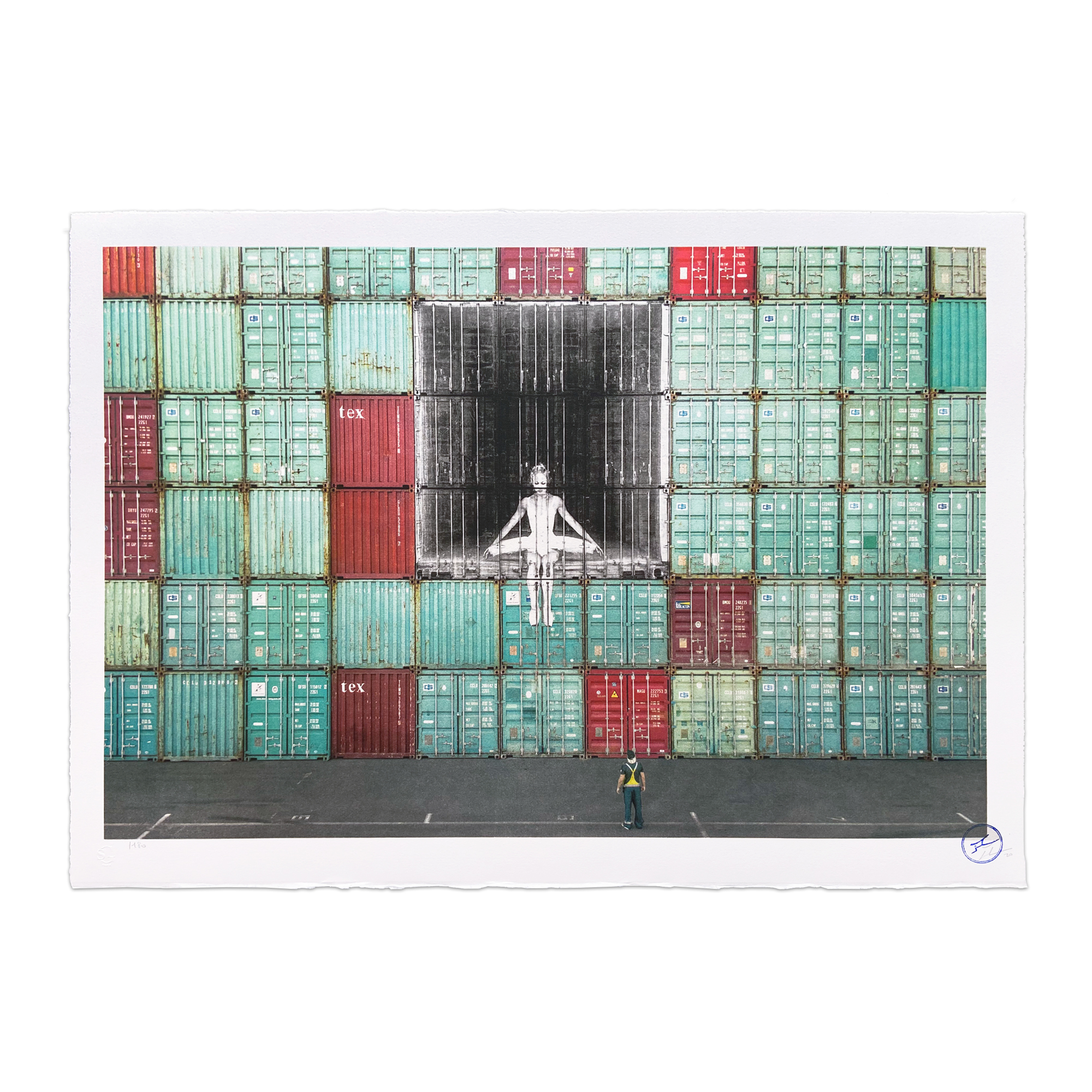 In the container wall, Le Havre, France, 2014 by JR