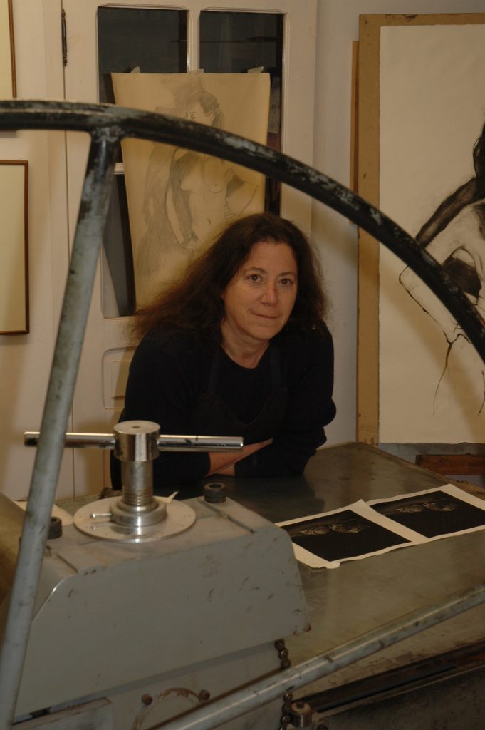 Judith Rothchild in her studio, Octon, France 