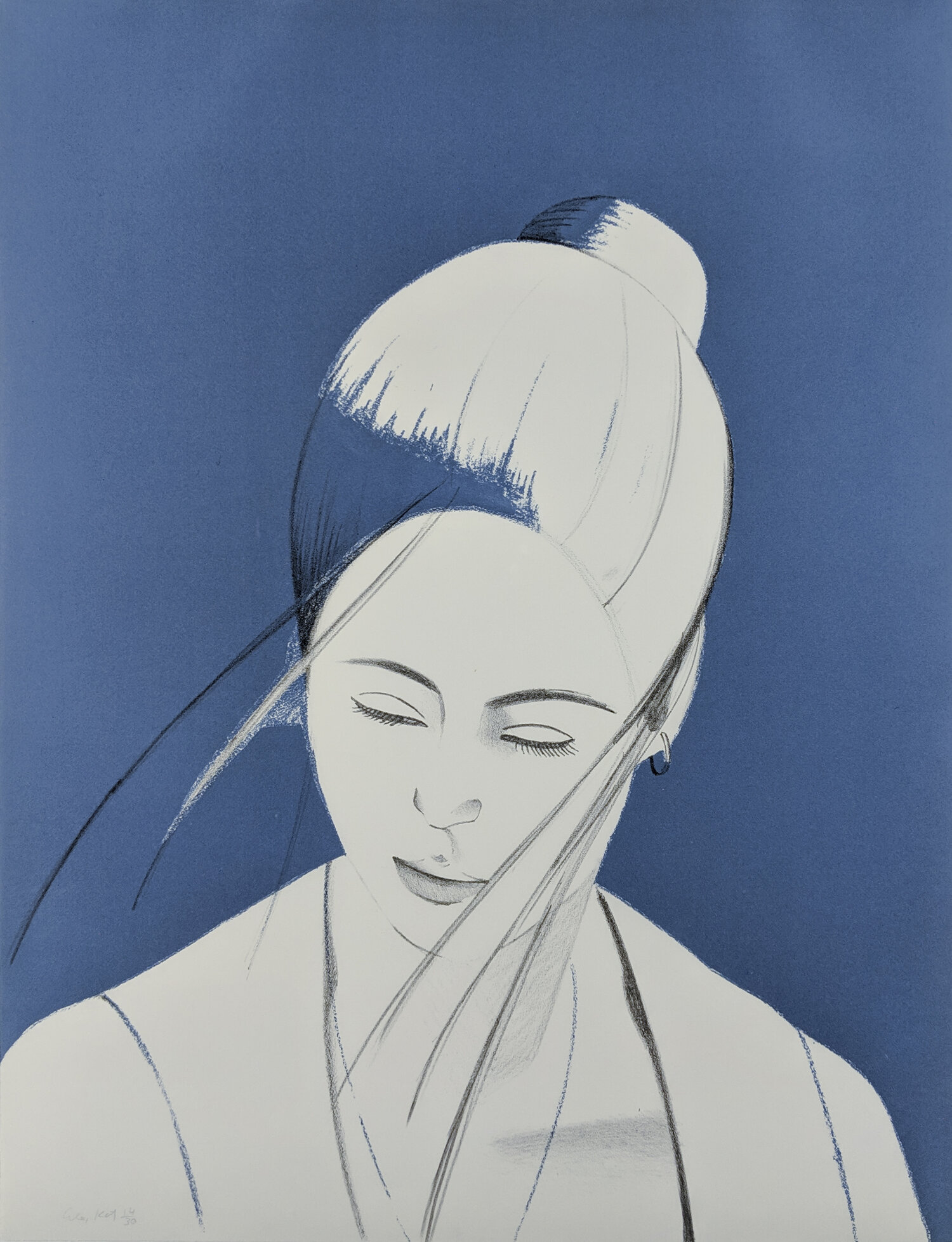 Pamela (Blue) by Alex Katz