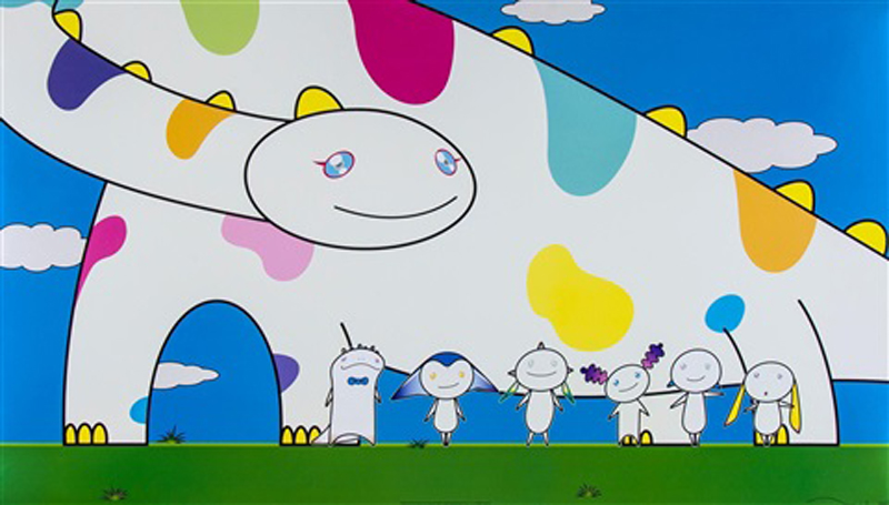 Yoshiko and the creatures from Planet 66 by Takashi Murakami