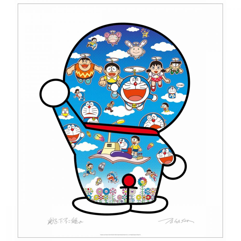 Doraemon and Friends Under the Blue Sky by Takashi Murakami