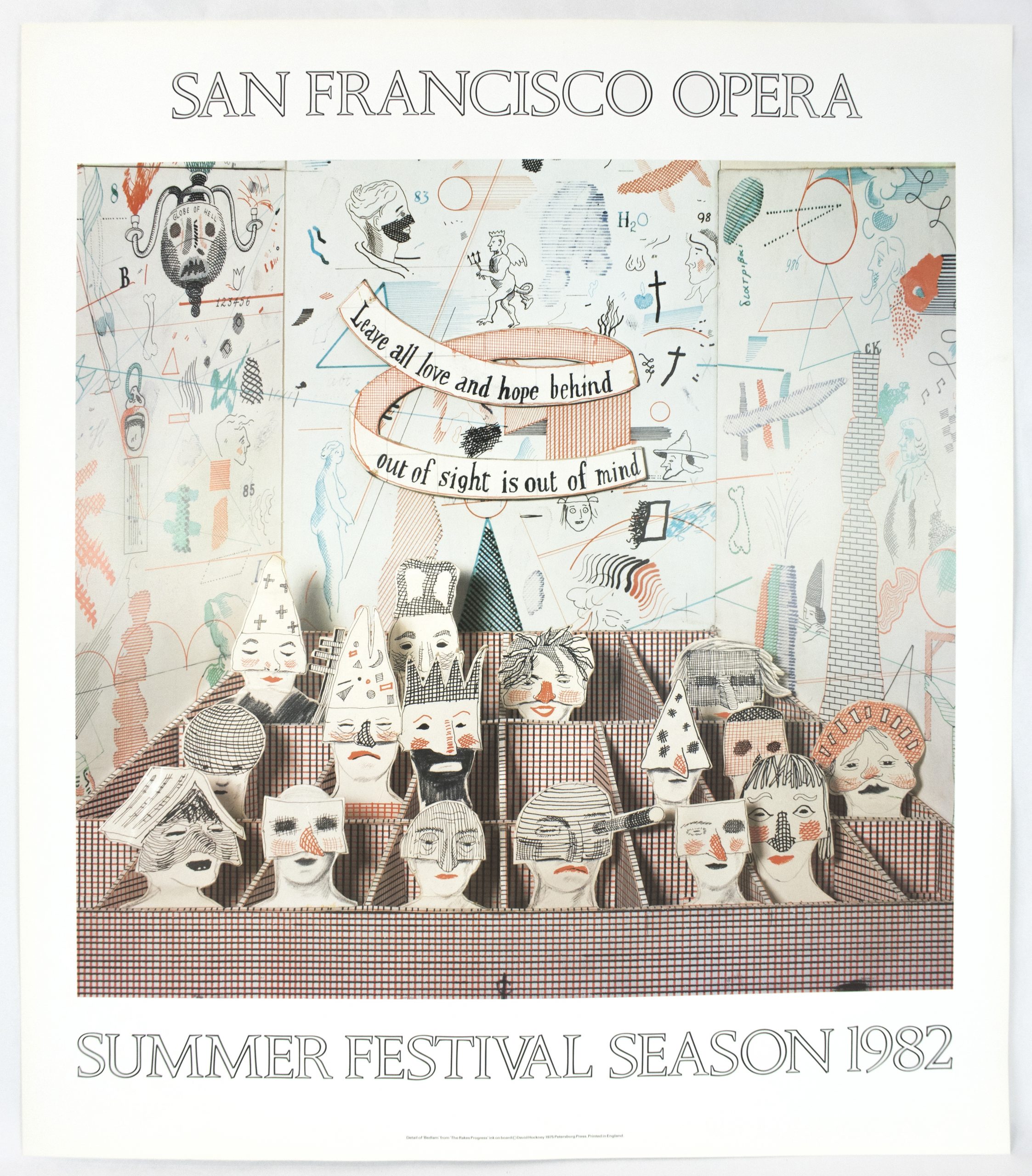 San Francisco Opera 1982 (Detail from Bedlam from The Rake’s Progress 1975) by David Hockney