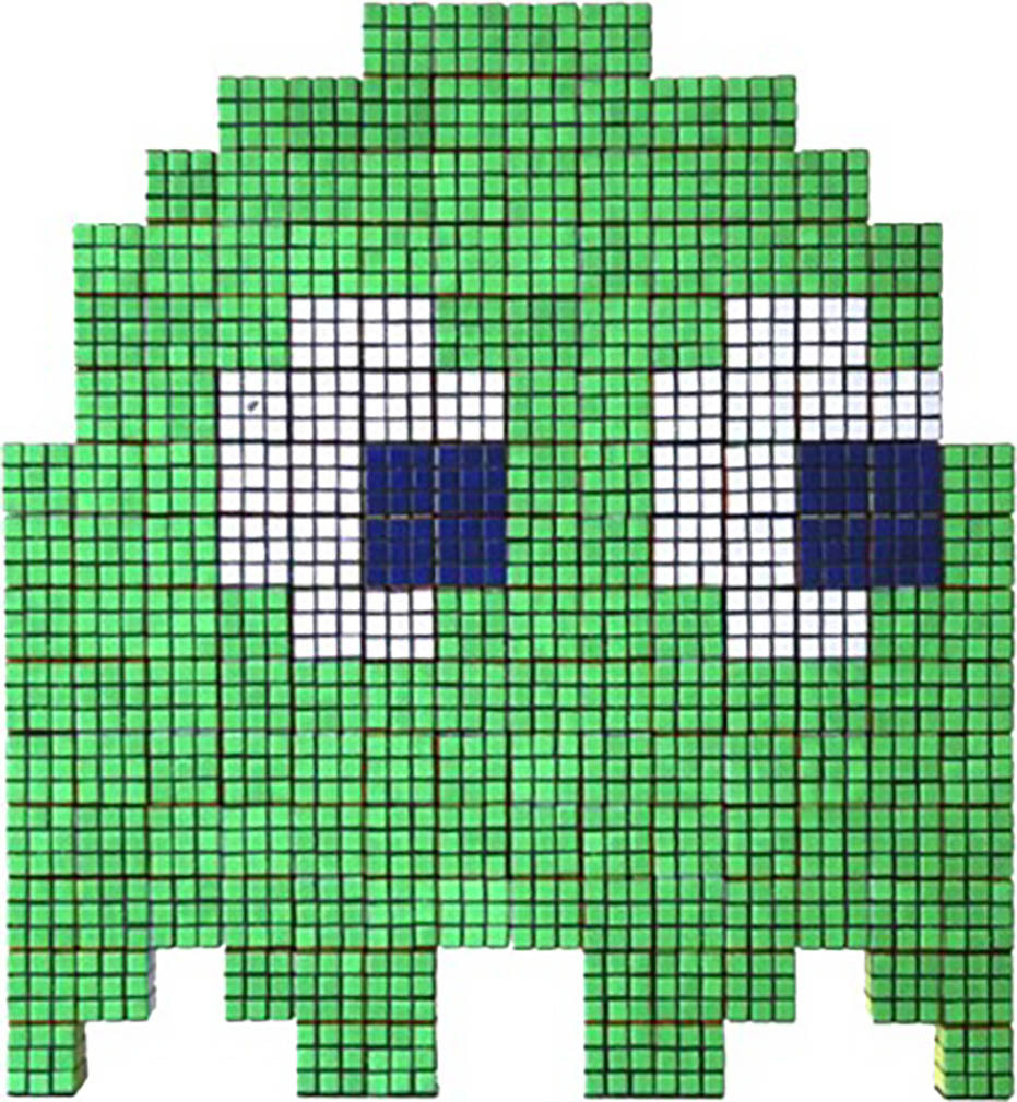 Green Rubik Phantom by Invader