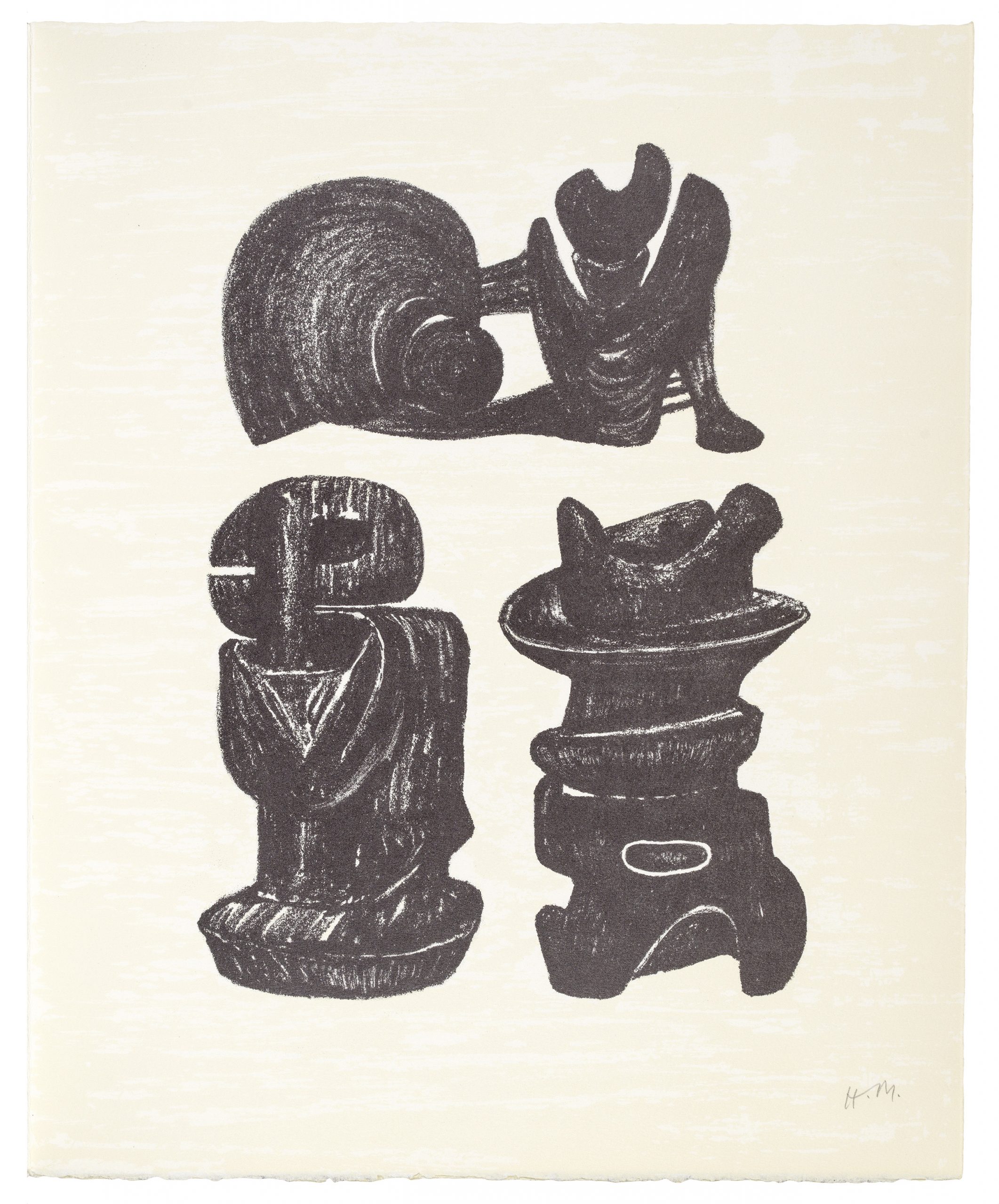 Poetry: Three Sculptural Forms by Henry Moore