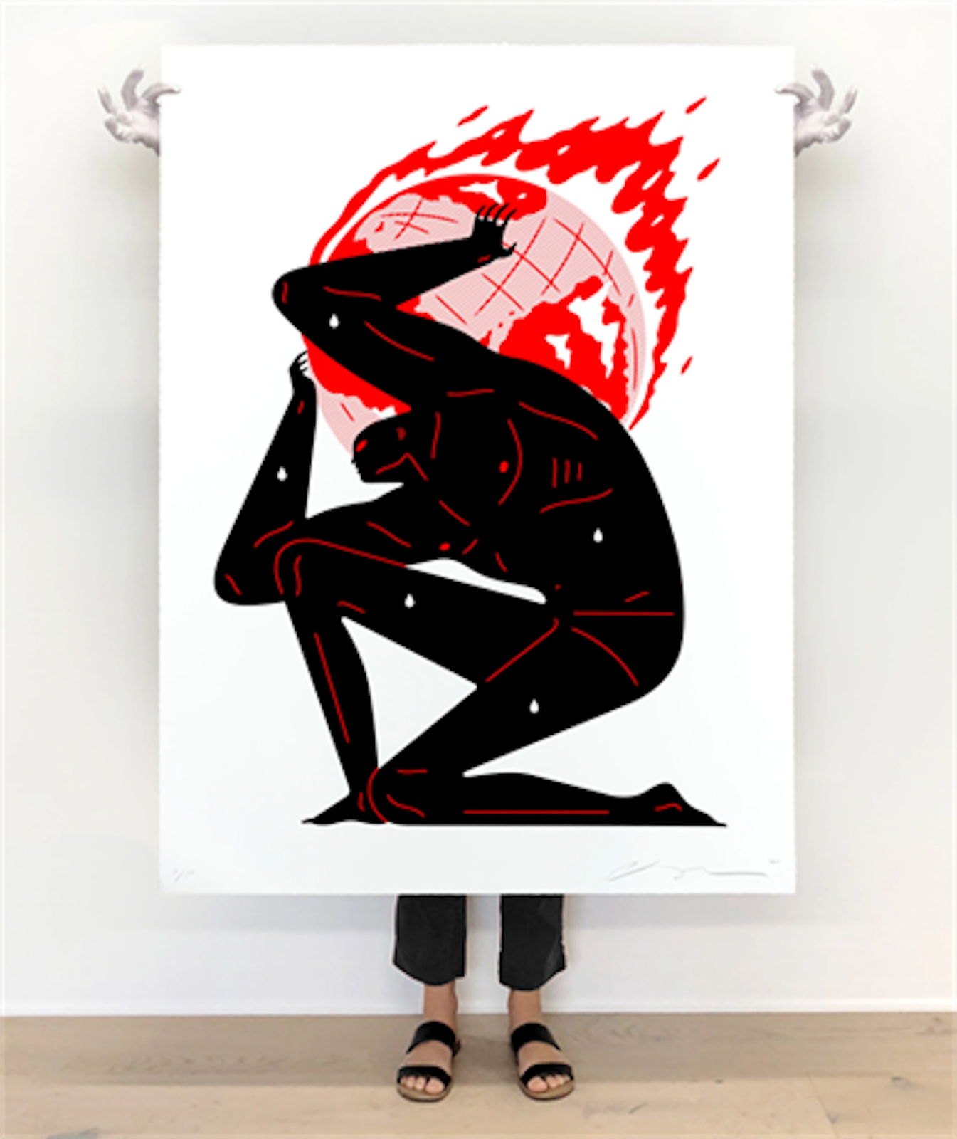 World on Fire (White) (Large) by Cleon Peterson