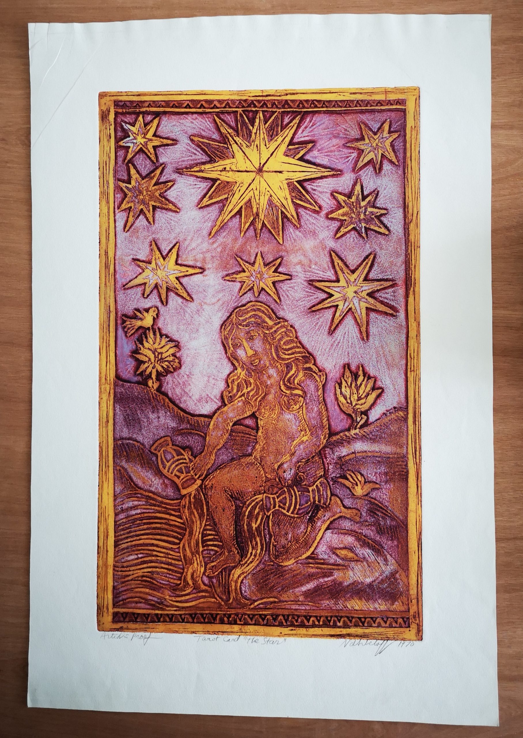 Medieval Tarot Card: The Star by Natalie d'Arbeloff