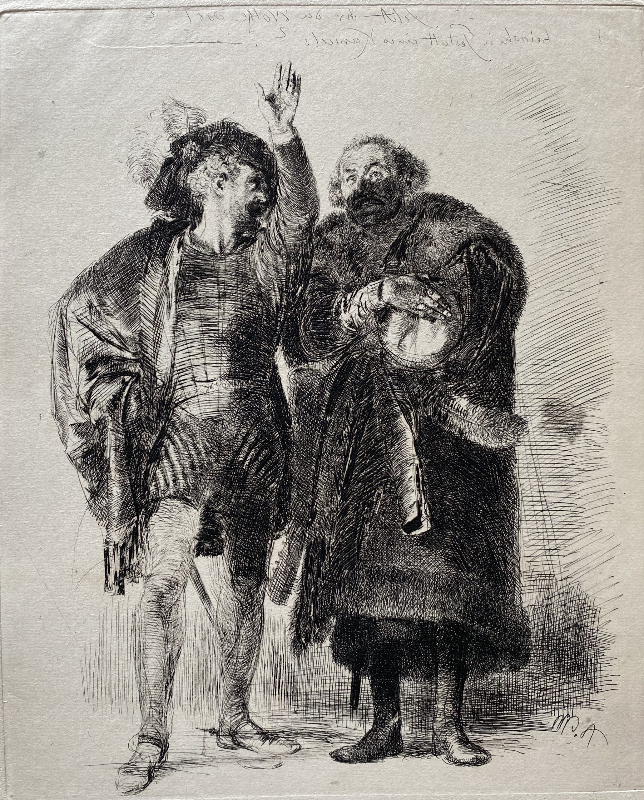 Hamlet and Polonius by Adolph Menzel