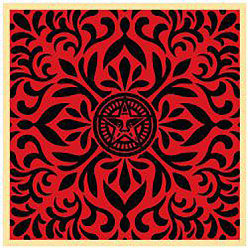 Japanese Fabric Pattern (Red 1) by Shepard Fairey