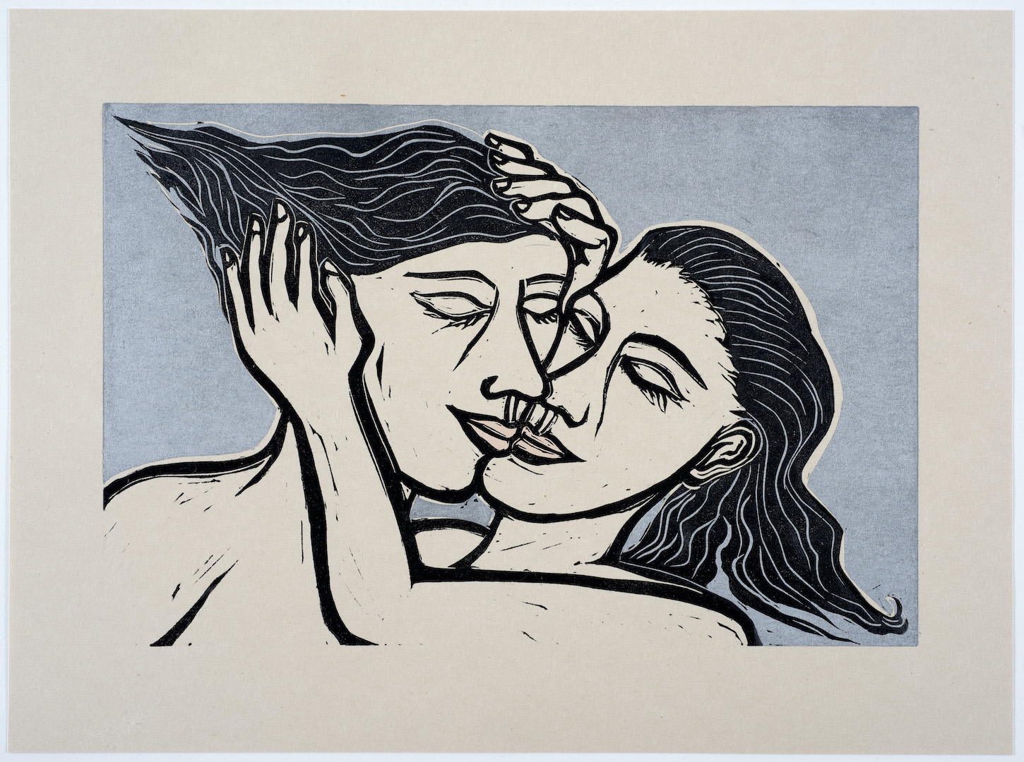 Kissing Couple by Eileen Cooper RA