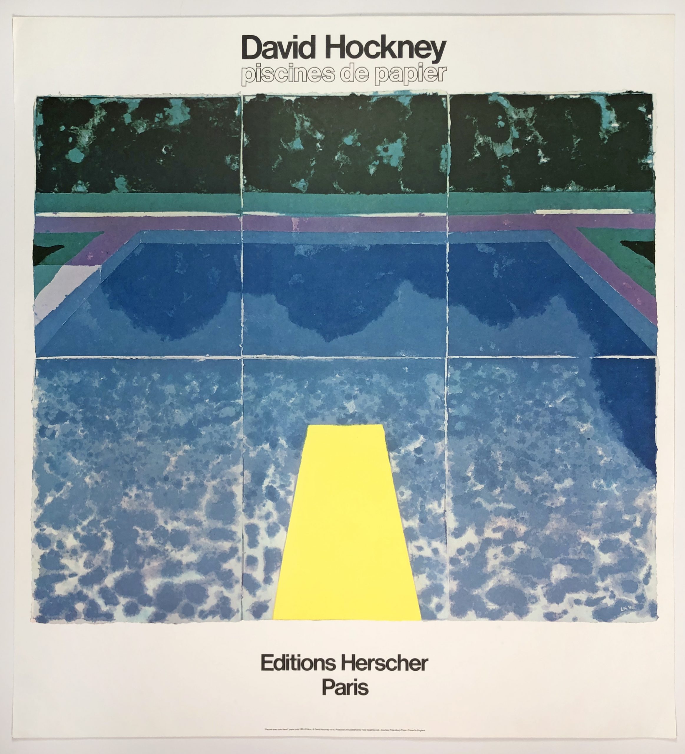 Editions Herscher, Paris 1980 (Day Pool with Three Blues 1978) by David Hockney