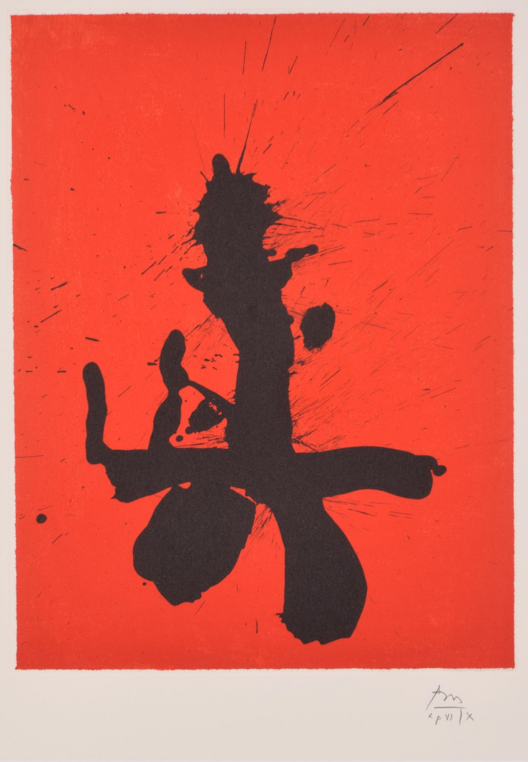 Red Samurai, from Octavio Paz suite by Robert Motherwell