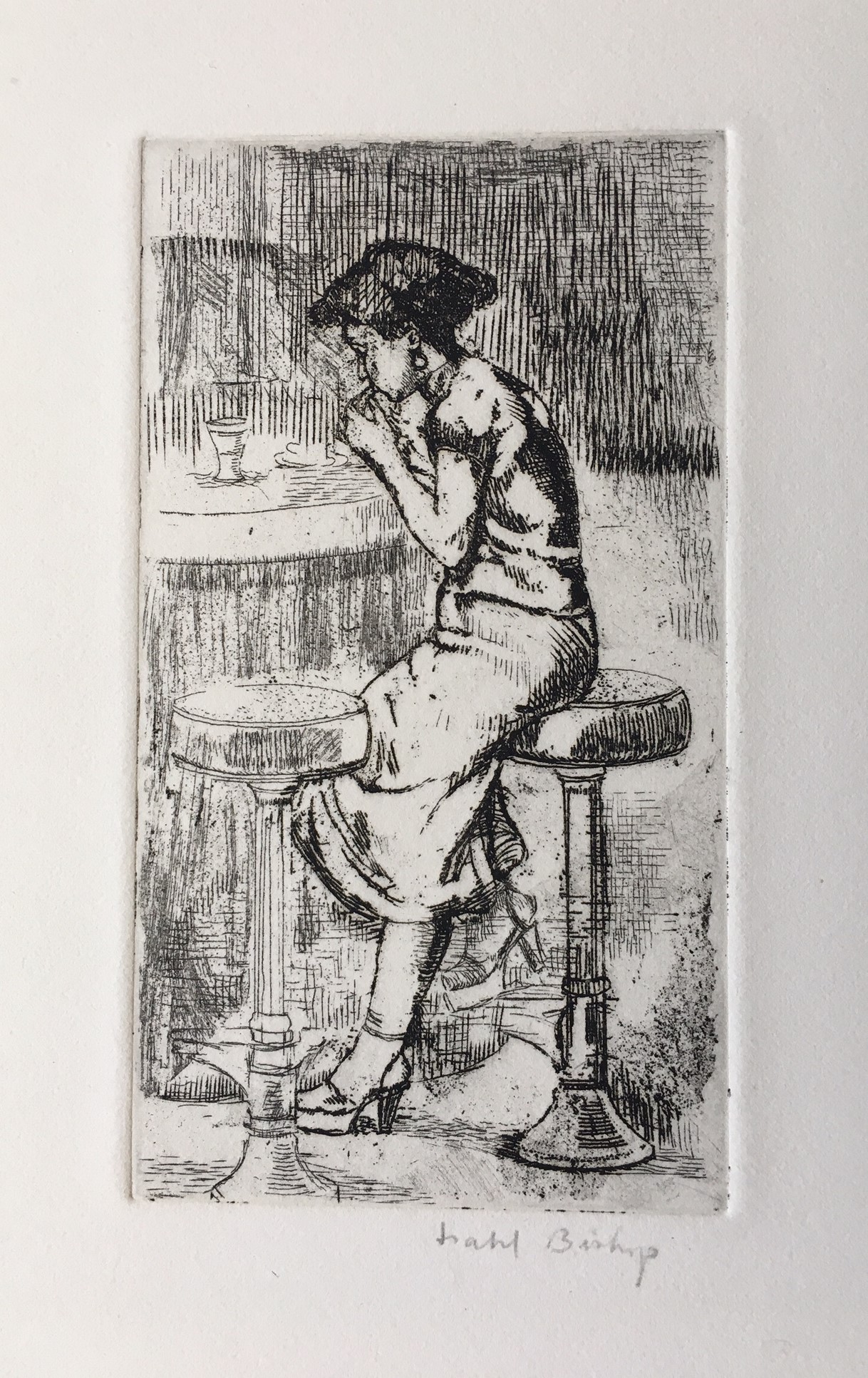 Girl at Soda Fountain by Isabel Bishop