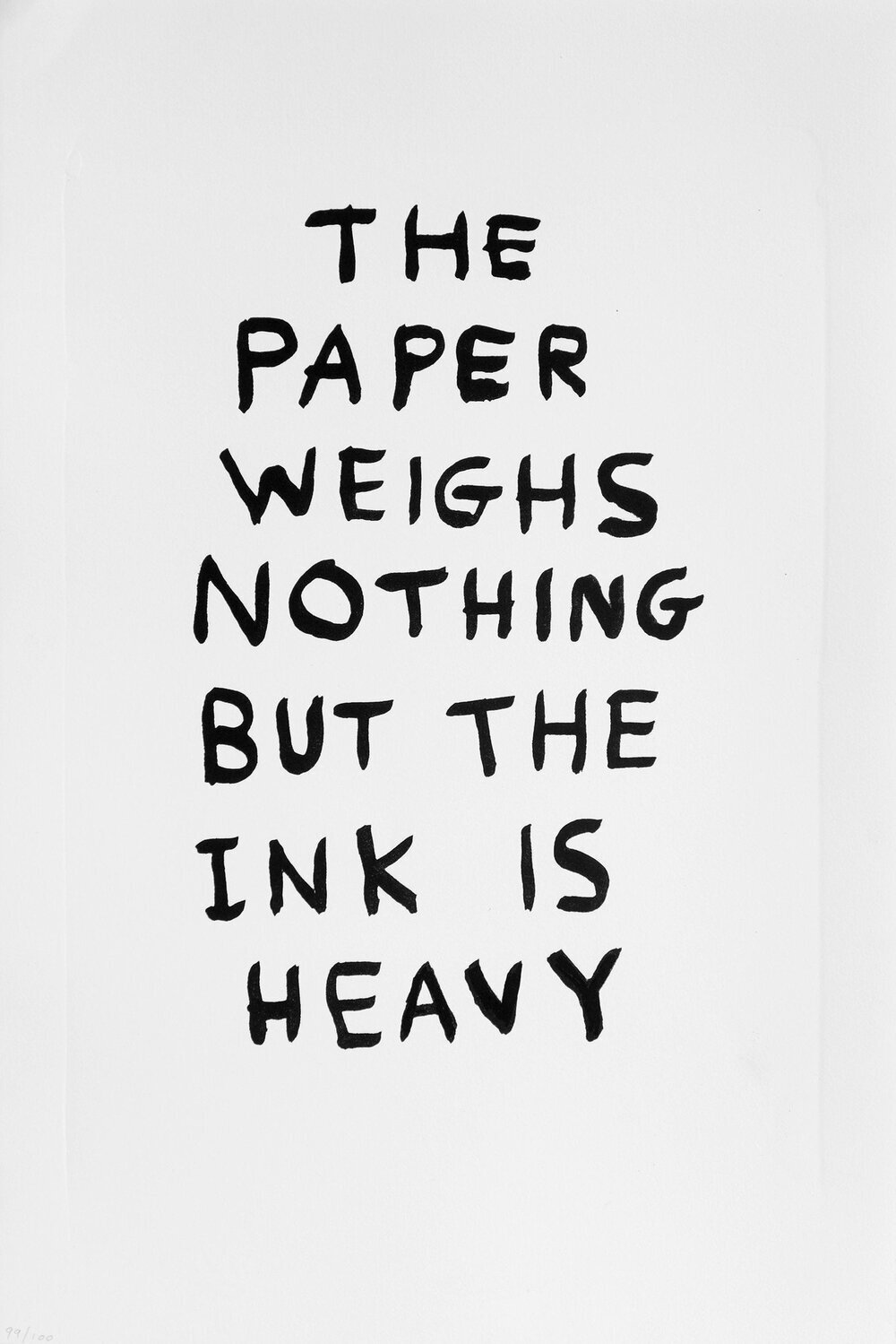 The Paper Weighs Nothing by David Shrigley