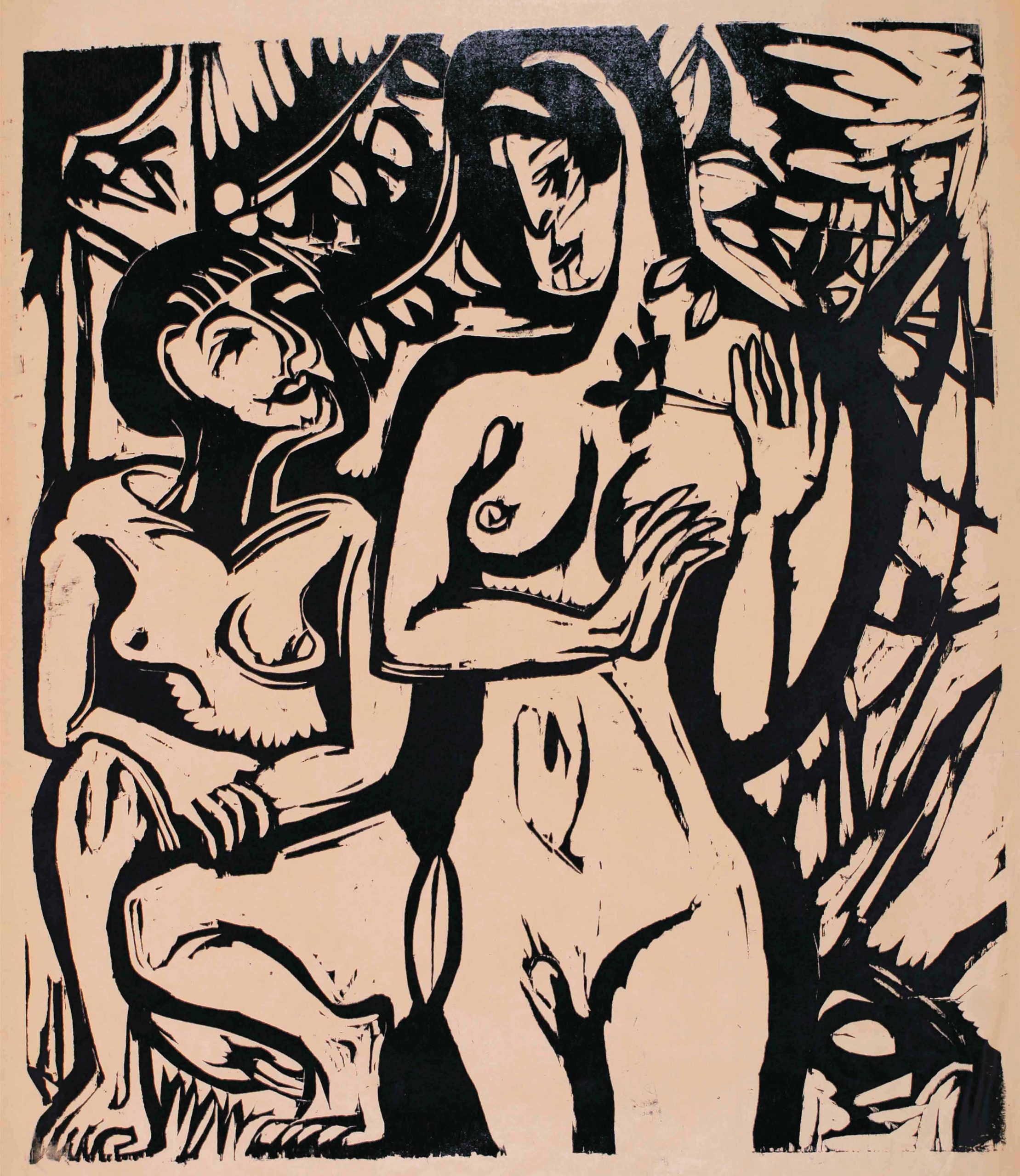 Zwei Akte im Walde (Two Nudes in the Forest) by Ernst Ludwig Kirchner