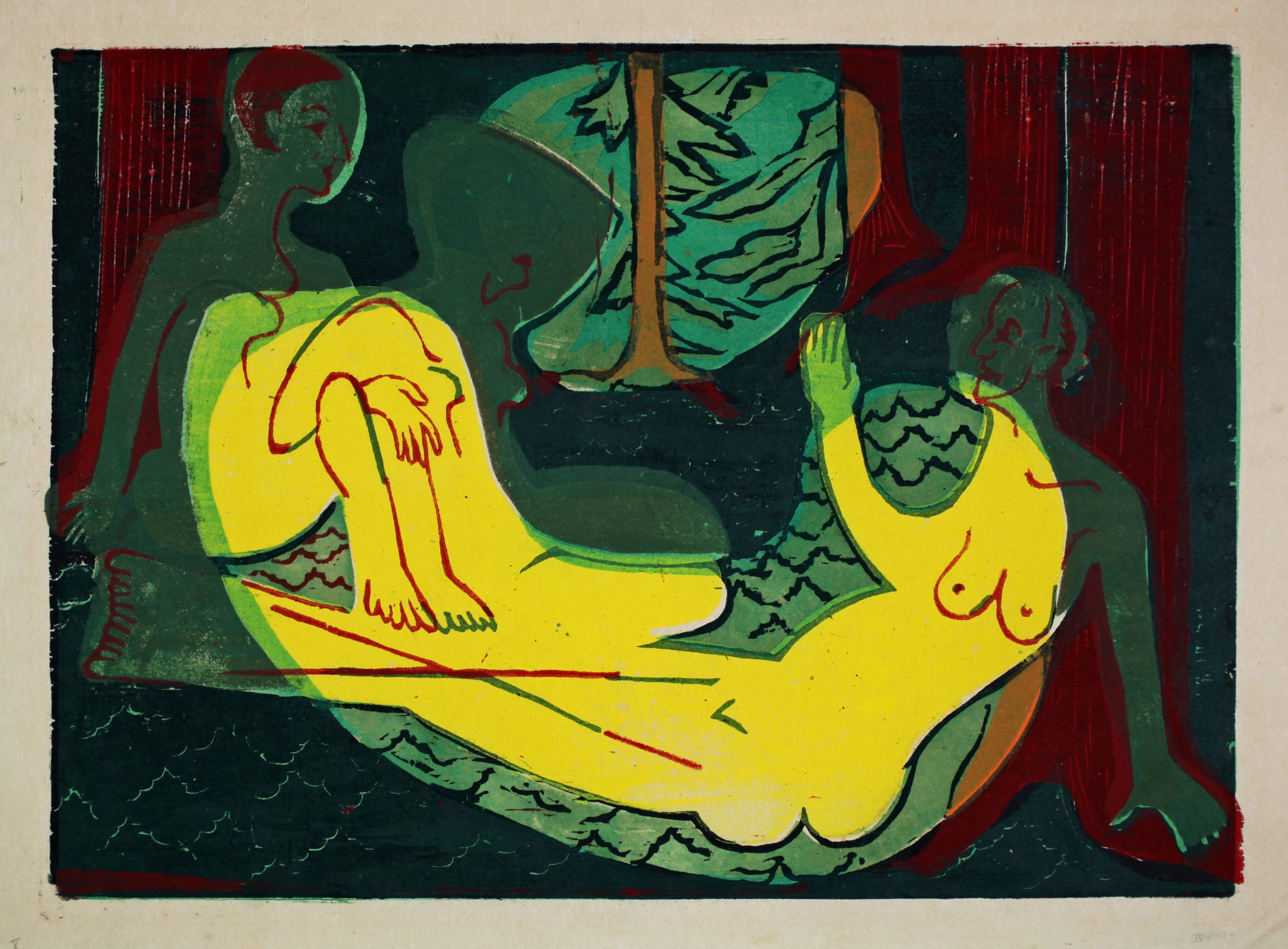 Drei Akte im Walde (Three Nudes in the Forest) by Ernst Ludwig Kirchner