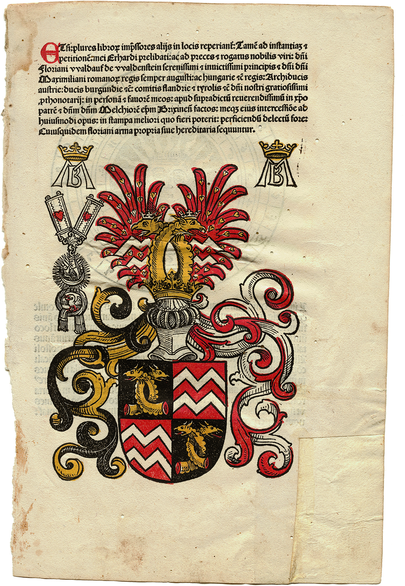 Coat-of-Arms of Florian von Waldauf by Hans Burgkmair